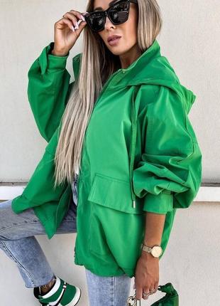 Женская куртка ветровка свободного кроя oversize 🔥