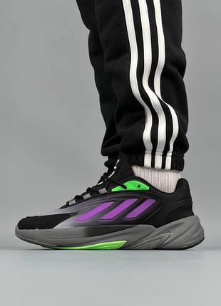Чоловічі кросівки adidas ozelia black violet green / smb