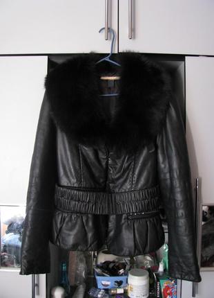 Кожаная куртка class roberto cavalli