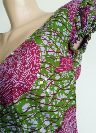 🌿 платье оливкового цвета на запах в крупный принт🌿 платье миди6 фото