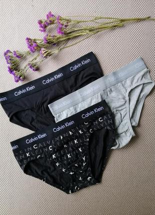 Комплект з 3х котоновых трусиків calvin klein