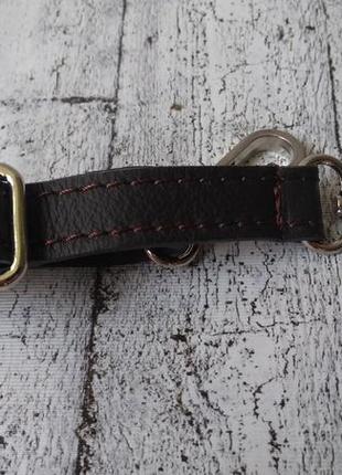 Шкіряний плечовий ремінь з регулюванням3 фото