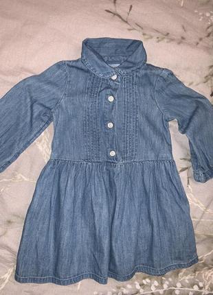 Платье джинсовое на девочку 12-18 месяцев 3