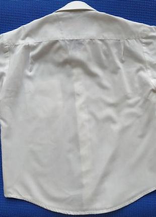 Ошатна біла сорочка сорочка хлопчикові на 7-8 років, 134 см2 фото