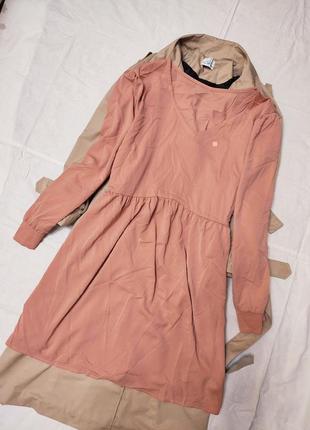 Shein платье розовое пудровое с длинным рукавом большое батальное батал1 фото