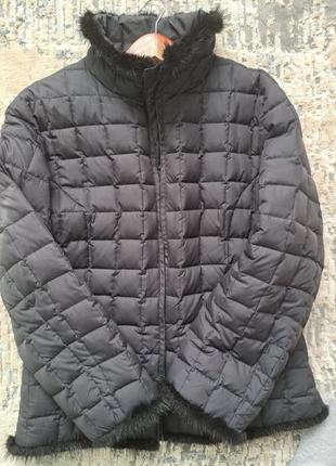 Женская куртка легкий пуховик с норкой s/m1 фото