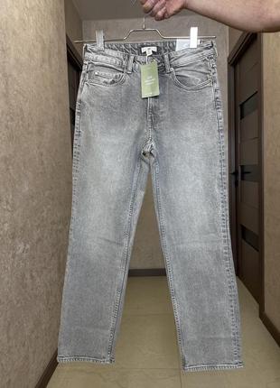 Джинси h&m slim regular ankle jeans сірого кольору zara штани