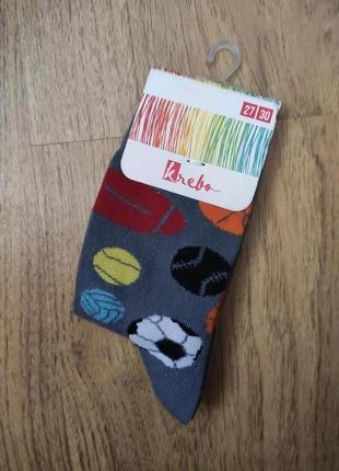 Детские носки для мальчика р.,27-30 мячи цветные krebo