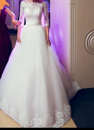 Свадебное платье цвета айвори1 фото