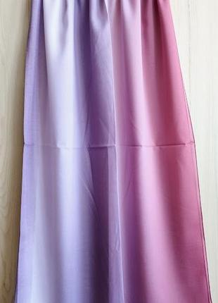 Нежный шифоновый турецкий шарф палантин весное лето, розовый сиреневый, в цветах