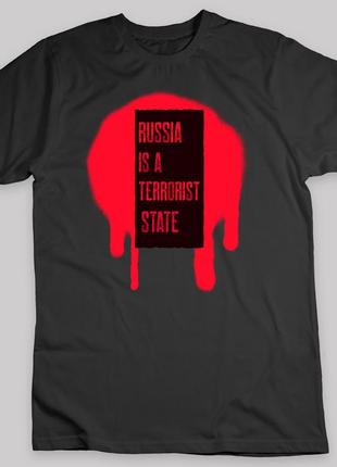 Футболка с патриотическим принтом "russia ia a terrorist state" push it2 фото