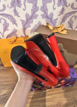 Красные туфли на высоком каблуке 38 размер. итальялия marco pini.3 фото