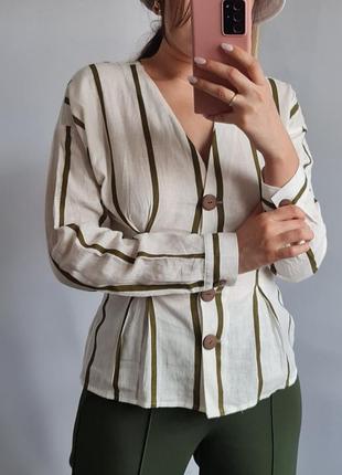 Сорочка жіноча zara лляна оригінал іспанія