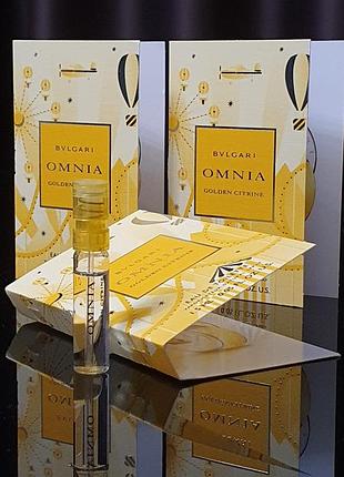 Оригинальный пробник bvlgari omnia golden citrine eau de toilette 1,5ml