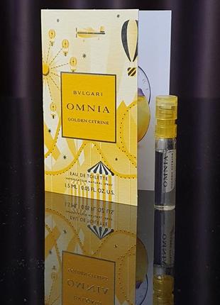 Оригинальный пробник bvlgari omnia golden citrine eau de toilette 1,5ml3 фото