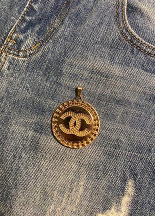 Кулон на підвіску в стилі шанель, підвіска в золоті3 фото