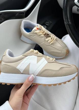 Кроссовки new balance 327 beige