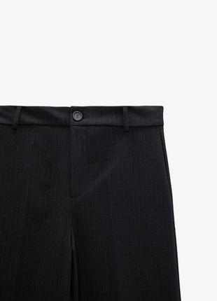 Классические брюки zara full length с высокой посадкой6 фото