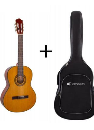 Гитара классическая alfabeto sapele cs39g + чехол