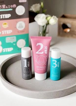 Набор 3в1 от черных точек 3х ступенчатая очистка bioaqua