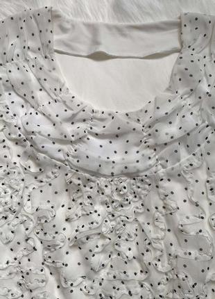 Шифонова блуза в горошок, l3 фото