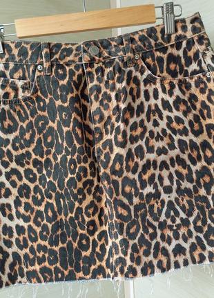 Леопардова юбка denim co2 фото