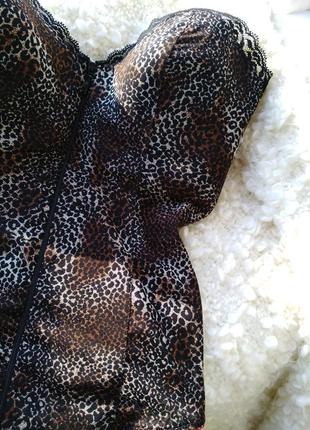 Леопардовый корсет топ beldona коричневый корсет в принт5 фото