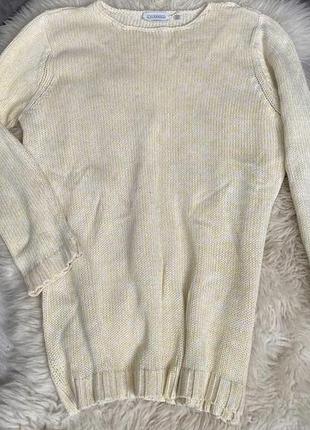 Гарна кофта светр біло-жовтого кольору