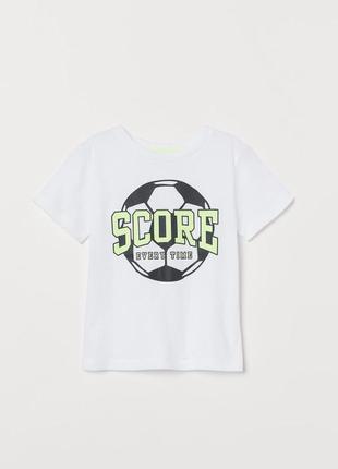 Хлопковая футболка с футбольным м`ячем h&amp;m2 фото