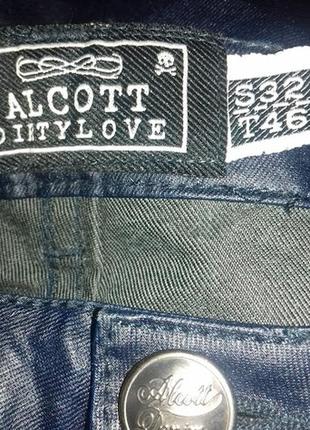 Стильные брюки -джинсы скинни под кожу от фирмы alcott3 фото