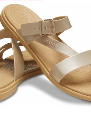 Crocs tulum metallic toe post sandal