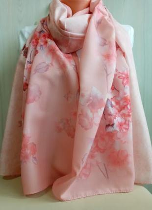 Нежный шифоновый турецкий шарф палантин весна лето, качество премиум, в цветах
