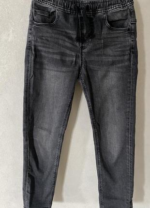 Джинсы  джогеры из мягкого денима