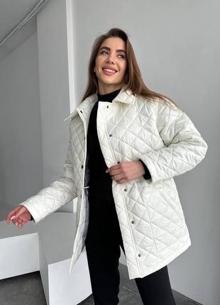 Трендовая стеганная курточка женская8 фото