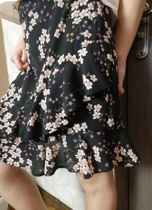 Фирменная милашная юбка с рюшами по низу george7 фото