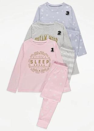 Пижама симпатичная с принтом для девочки george 128/135