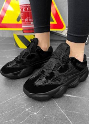 Женские кроссовки в стиле yeezy boost 500 black