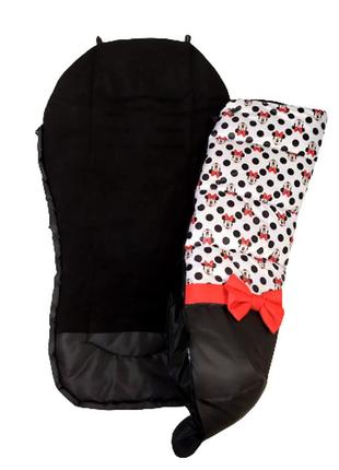 Футмуф от mamalook, зимний чехол на ножки, зимний конверт в коляску, принт "минни" на...