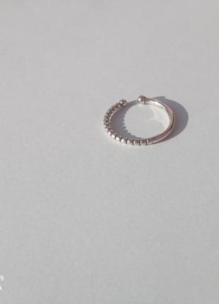 Кольцо серебро посеребрение 925 проба кольцо с регулируемым размером