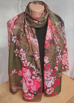 Шарф с цветами сакуры 🌸