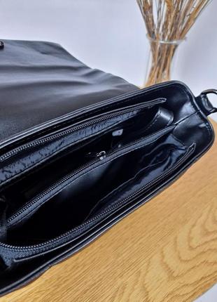 Стильная сумочка, сумочка стеганая черная женская4 фото