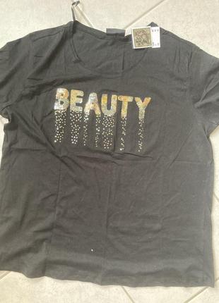 Футболка стильная новая janina 44-46 размер нитевичка