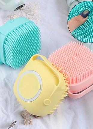Силиконовая щетка мочалка silicone massage bath brush силиконовая мочалка2 фото