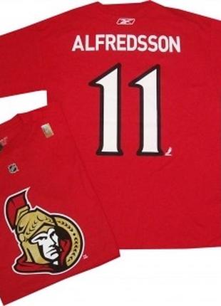 Nhl reebok ottawa senators alfredson jersey футболка нхл