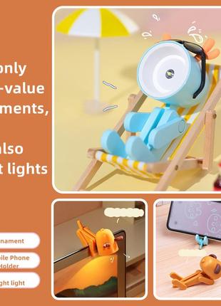 Ночник, светильник собака, подставка для телефона