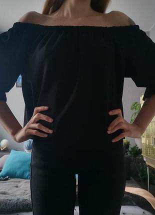 Чорна блуза glamour babe2 фото