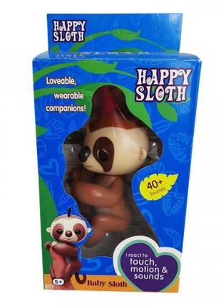 Інтерактивна мавпочка happy sloth коричнева