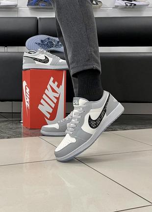 Кроссовки мужские nike air jordan 1 low x dior стандарт