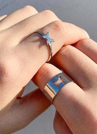 Парні каблучки, нержавіюча сталь. розмір регулюється