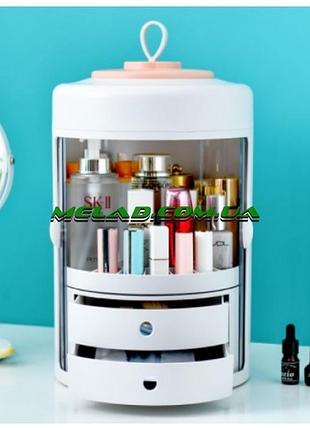 Організатор для косметики 4 секції циліндричний (білий) ym226